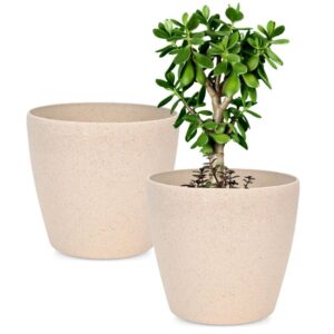 Self Watering pots and Planters | Bamboo Based | UV Protected | for Indoor, home decor, Outdoor, Balcony & Garden | Sand Castle